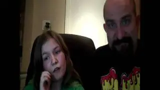 Heavy Metal Dad and Anime Girl Watch Slayer Christmas Lights