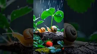 Snails in the rain, snail video, 🐌#snails #snailvideo #shorts #viralshorts #trendingshorts #viral