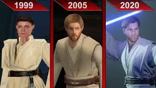 OBI-WAN COMPARISON | STAR WARS Episode I (1999) vs. Battlefront II (2005) vs. Battlefront II (2020)