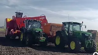 Aardappelen rooien met JD Grimme