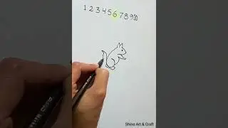 Squirrel drawing using numbers @shineartcraft6393