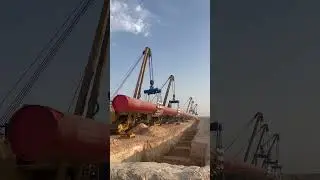 Lowering with heavy pipeline with heavy equipments