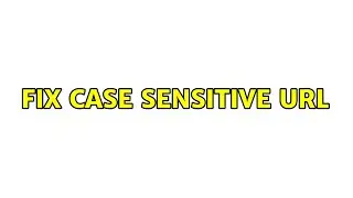Ubuntu: fix case sensitive URL