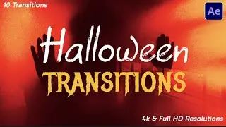 Halloween Transitions 2025 &ndash; FREE After Effects Template | Spooky Scene FX! #halloween