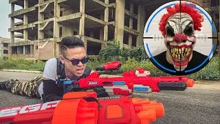 Superheroes Nerf: Captian X-Shot Nerf Guns Fight Against Criminal Group Rescue Blue Police + More