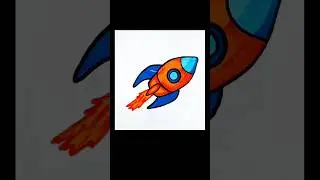Rocket Drawing 🚀 ✨#youtubeshorts #ytshorts #shortvideo #shorts #viralvideo #video #trending #youtube