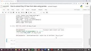 Python - How to extract Day Of Year from date/timestamp using pandas ?