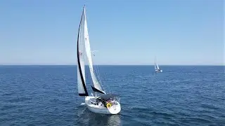 Twin Catalina 34s - Drone Video 1 - Lake Michigan