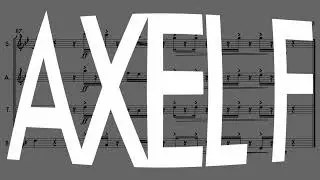 Axel F | Sax Quartet | Score Video