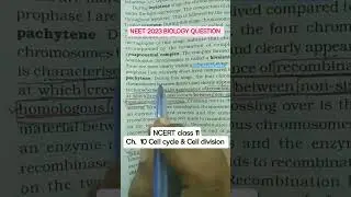 NEET 2023 BIOLOGY QUESTION NCERT LINE #neet2024 #biology #shorts #mbbsmotivation #doctor #neet