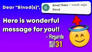 Message for 'BINOD ARMY' | HelixRoot31 |