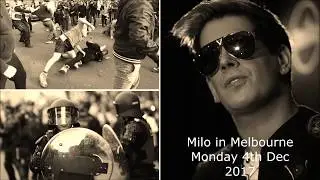 MILO Yiannopoulos Protesters in Melbourne Australia 4 Dec 2017