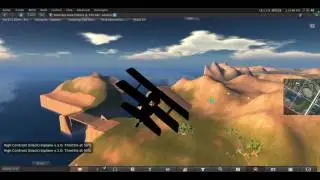 High Contrast (black) biplane flight by Engramms Planes