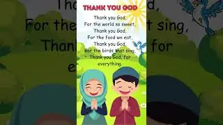 Thank You God | Nursery Rhyme for Kids | English Prayer