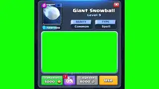Clash Royale cards greenscreen GIANT SNOWBALL