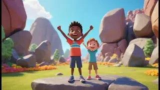 Roblox Funny Kid Chased by Rolling Boulder | Nursery Rhymes for Kids & Baby Songs