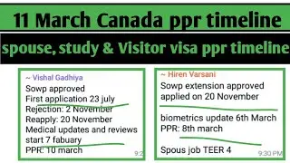 11 March Canada  ppr timeline | Sowp, study visa, work permit and sowp visa trend