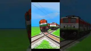 TRAINS CROSSING ON BUMPY CURVED RAILROAD TRACKS #railroad