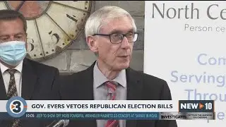 Wisconsin governor vetoes Republican election bills