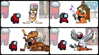 Mini Crewmate Kills Italian Brainrot Characters - Part 1-4 | Among Us