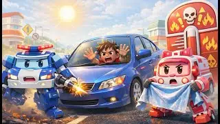 TRAPPED in a Hot Car! 🚗🔥 Robocar POLI Safety Rescue | Kids Cartoon & Educational