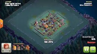 BH8 3 Star Attack Strategy(60 Barbs 5 Bombs 6 carts) #125