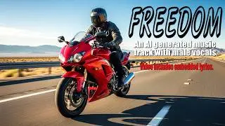 Freedom: An AI generated up tempo music track with male vocals and embedded lyrics.