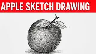 &ldquo;Realistic Apple Sketch | Easy Pencil Shading Art | Tauseef Art&rdquo;#drawing # Sketch 