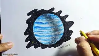 How to draw the planet Neptune