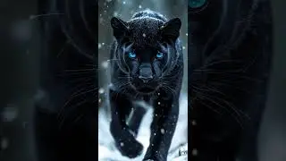 Black Puma Winter Snow Walk | 8K HDR📲 Wallpaper by #NextGen8K 💎Tap & Save ✅