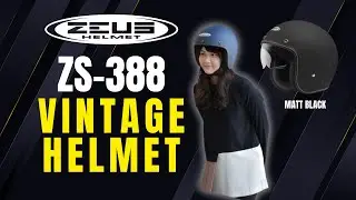 ZEUS HELMET ZS-388 | HELMET REVIEW | CLASSIC/CAFE RACER/VINTAGE HELMET !!!