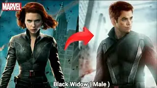 Marvel Superheroes Gender Swap Version: Iron Man, Captain, Black Widow, Hulk, Thor, Wanda, Loki