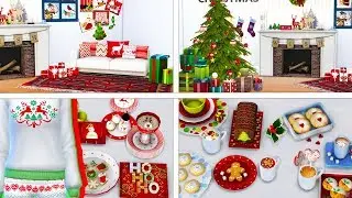CHRISTMAS CC SHOPPING🎄 // THE SIMS 4 | Christmas Sets, Clothes, Food