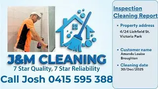 Inspection Cleaning Job report for 4/24 Lichfield St. Victoria Park
