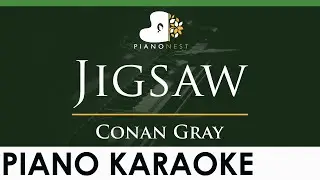 Conan Gray - Jigsaw - LOWER Key (Piano Karaoke Instrumental)