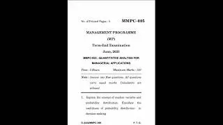 MMPC-005 Июнь 2025 | Вопросник IGNOU прошлого года