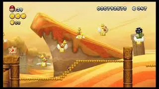 New Super Mario Bros. U Deluxe - Sandkuchenw&uuml;ste-4 Spikes Sandkasten Geheimer Ausgang