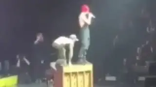 josh dun falling on the piano during holding on to you