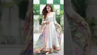white dresses with contrast dupatta \\white suit design with colourful dupatta #whitedressdesign2025