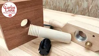 ROSCAS en MADERA. Como hacer tornillos y tuercas