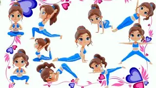5 Minute Yoga with a Cute Doll  Fun Workout