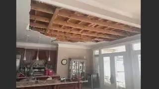 CAUGHT ON CAMERA: Arkansas family&rsquo;s ceiling collapses after pipe breaks