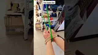 How to free hands tied with rope #tiedfree #ropetwist #ropeway #lifehacks #usefultricks #shortsclip