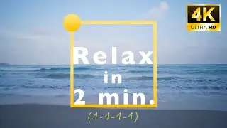 2 min. Box Breathing exercise with Sea Sounds 4-4-4-4 (+SUB)