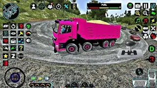 12x12 WHEELER TRUCK DRIVING BUS SIMULATOR INDONESIA MOUNTAIN ROAD BHARAT BENZ TRUCK DRIVING 