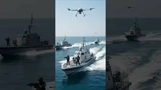 🌊3 War Boats in Formation! Armed & Ready Under Clear Skies⚔️ #TacticalPatrol #Shorts