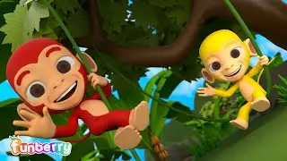Five Little Monkeys, Baby Shark, Penguins & Friends | Animal Songs Compilation for Kids | Funberry
