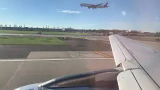 (4K) JETBLUE A320 NEWARK TAKEOFF
