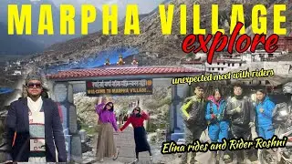 EXPLORING MARPHA VILLAGE || NEPAL 🇳🇵|| AN UNEXPECTED MEET || @ElinaRides AND @Roshnivlog-369 🏍️
