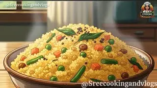 GHIBLI style | ASMR VIDEO | Soft, fluffy, and delicious upma made the traditional way 😋#ghiblistyle 